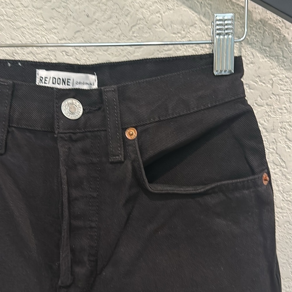 Re/done 70 s ultra high rise stove pipe jeans size 23 NWT - Picture 4 of 8